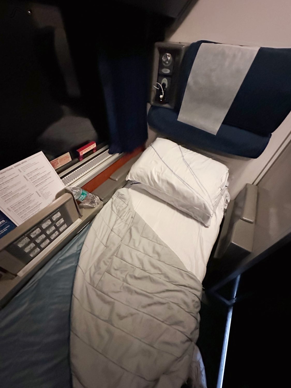 Roomette with its bed setup